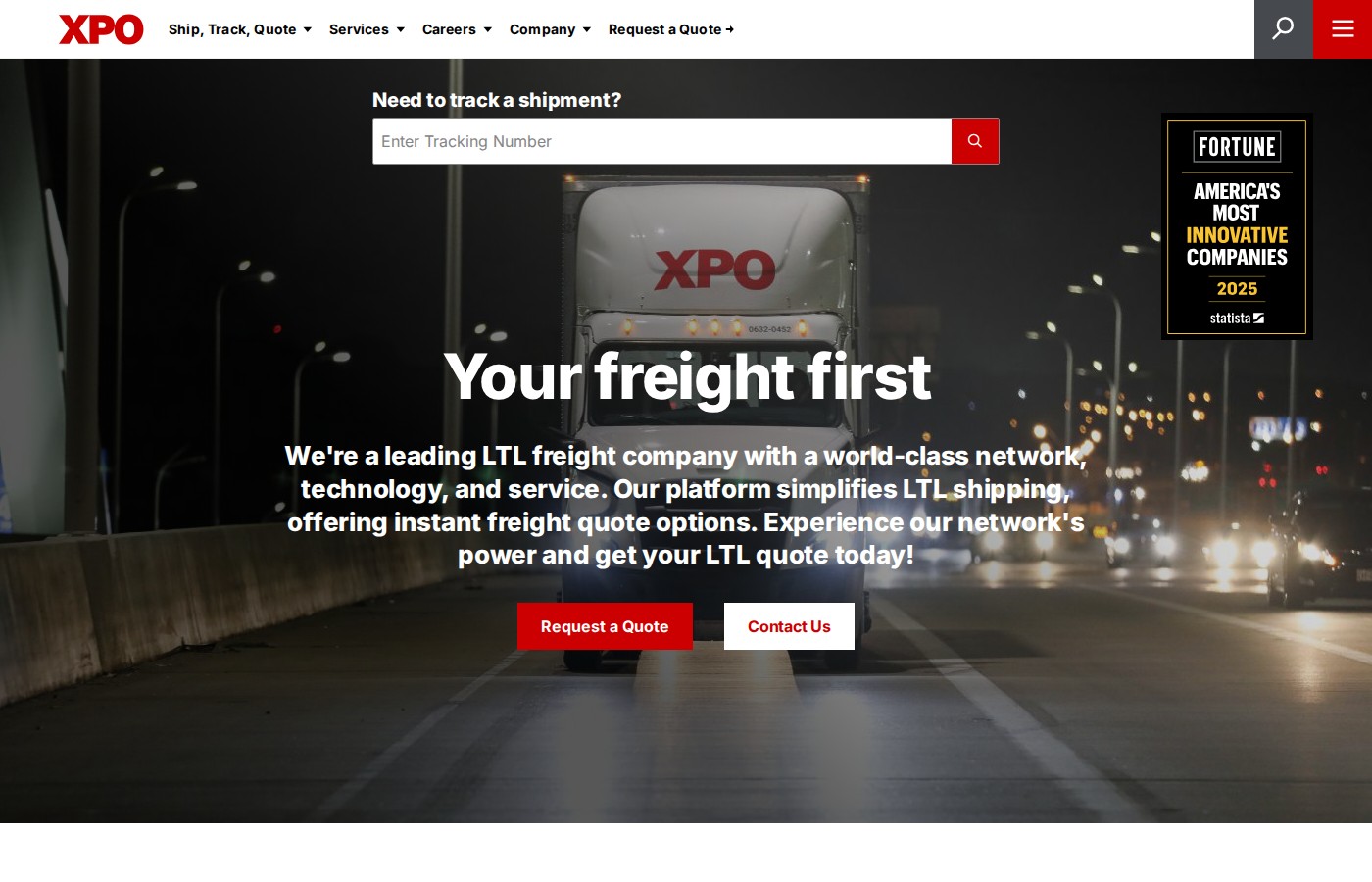 XPO Logistics — Homepage, global logistics platform